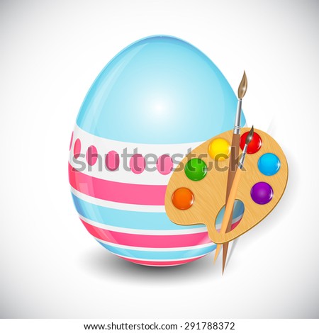 Beautiful Easter Egg Background  Illustration 