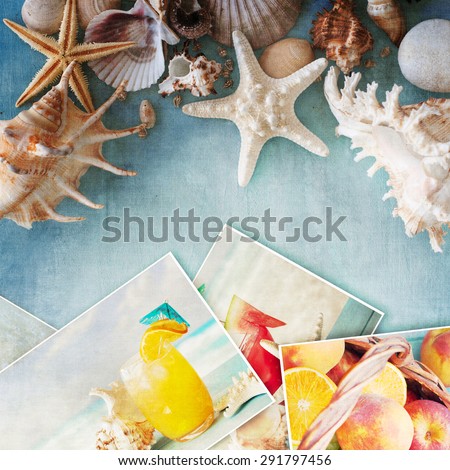 Summer concept with beach accessories