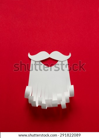 Santa Claus Christmas conceptual paper background with copy space
