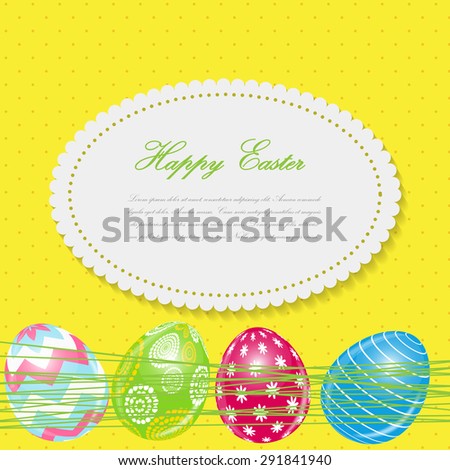 Beautiful Easter Egg Background  Illustration 