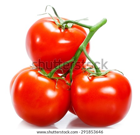 tomato Isolated on white background Royalty-Free Stock Photo #291853646