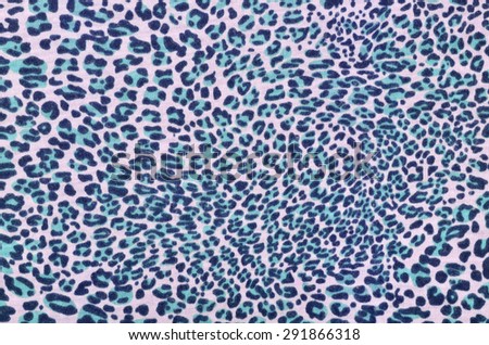 Blue leopard fur pattern. Spotted animal print as background.