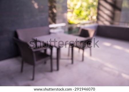 Restaurant in hotel blur background with bokeh