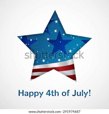 independence day illustration  with gray background. vector