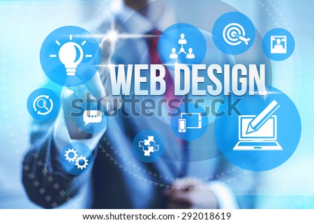 Web design service concept illustration