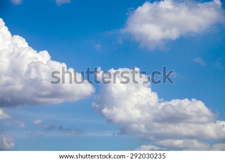 Blue sky and clouds in summer season befire rain