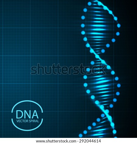 DNA spiral. Science & medicine design.  Vector illustration