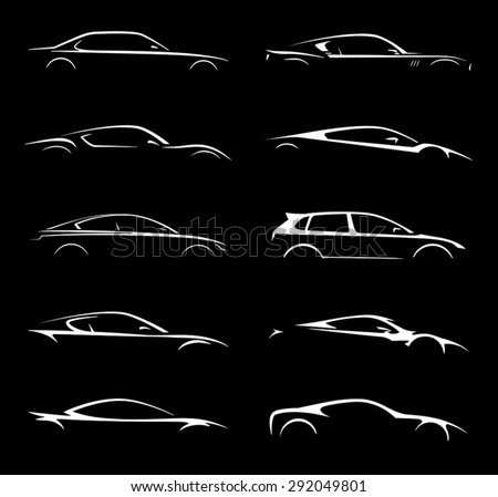 Concept Vehicle Silhouette Vector Collection
