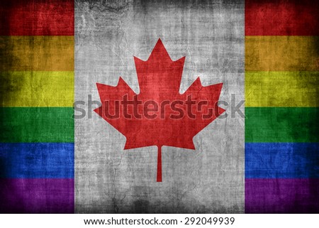 Canada Gay flag pattern, retro vintage style