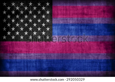 BiAmerica flag pattern, retro vintage style