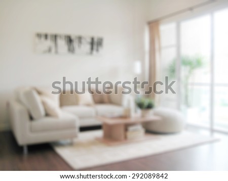 blur image of modern living room interior Royalty-Free Stock Photo #292089842