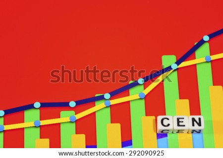 Business Term with Climbing Chart / Graph - Cen
