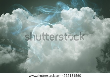 Smoke and cloud.Artistic abstraction composed of nebulous ,Abstract  background. 