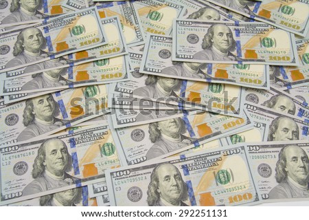 Background with money American hundred dollar bills
