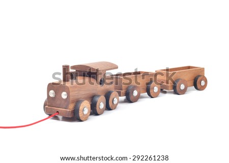 Children toy train made of wood 