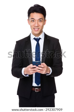 Young Businessman use of smartphone