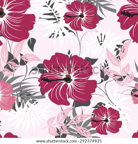 Vector seamless floral flowers texture background