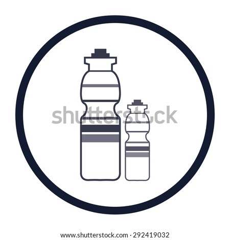 vector illustration of modern icon bike bottle