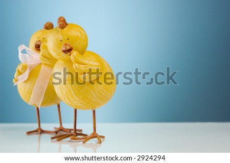 Couple of surprised easter chicks.