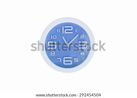 Blue clock isolated