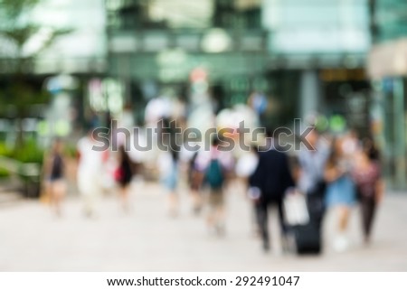 Blur background of business district