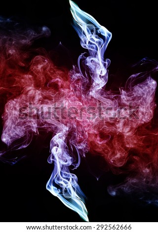 Abstract colorful smoke on black background, smoke background,colorful ink background