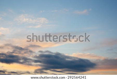 Beautiful evening sky with clouds