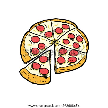 hand drawn pizza