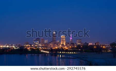Cleveland Skyline at Twilight