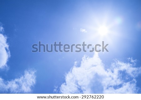 Cloudy summertime background. High Resolution Clouds Puffy windy move concept Felling good-tempered relaxing vacation journey to travel banner spirit fog mist tropical polarise shiny style calendar