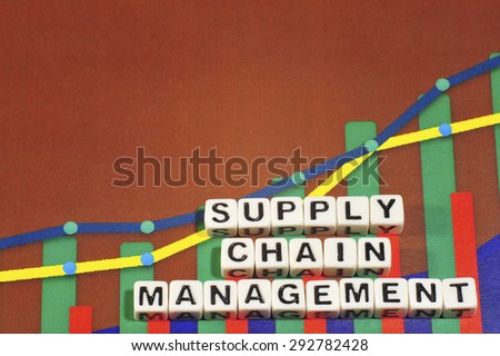 Business Term with Climbing Chart / Graph - Supply Chain Management