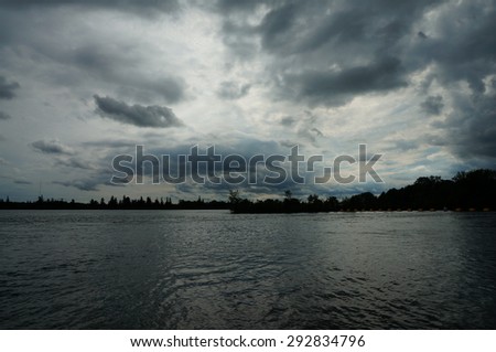 stormy clouds over the lake up north