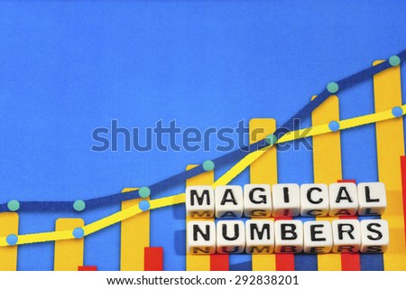 Business Term with Climbing Chart / Graph - Magical Numbers