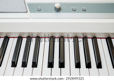 Piano. The black and white keys. Background.