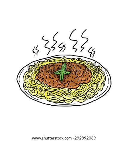 hand drawn spaghetti