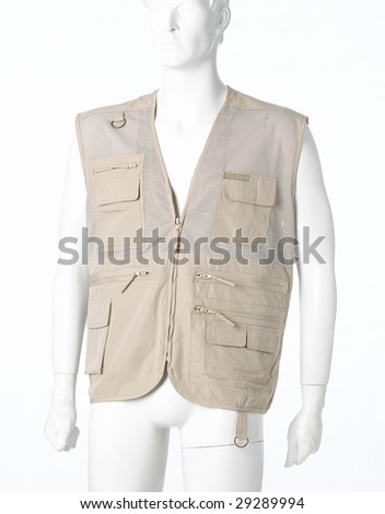 Brown Gilet isolated on a white background