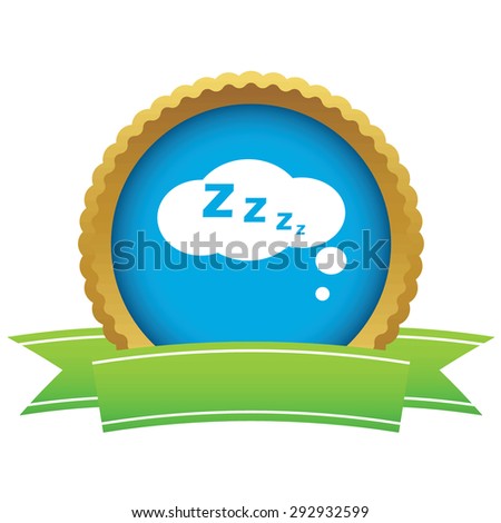 Certificate seal with image of thought bubble with letter Z, isolated on white