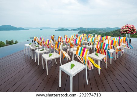 Colorful wedding chairs