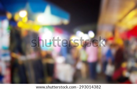 blur Night Market Walking Street