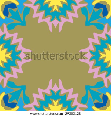 abstract ornamented frame, seamless repeat pattern
