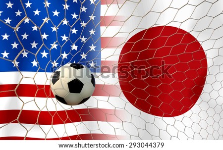 Soccer  ( Football ) Competition between The America and Japan