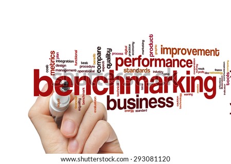 Benchmarking concept word cloud background Royalty-Free Stock Photo #293081120