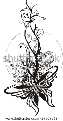 Abstract tree grunge background, vector illustration series.