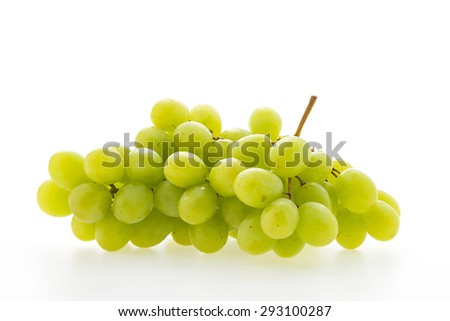 Green grape fruit isolated on white background