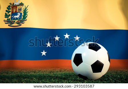 Venezuela  symbol soccer ball vintage color