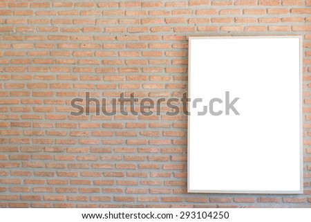 blank poster on wall in room