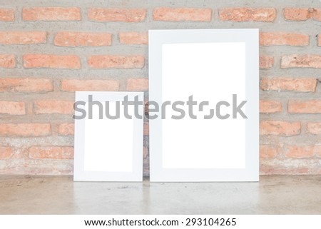 blank frame of living room