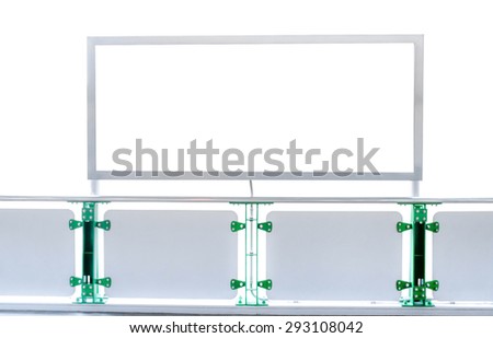 Mock up billboard isolated with white background