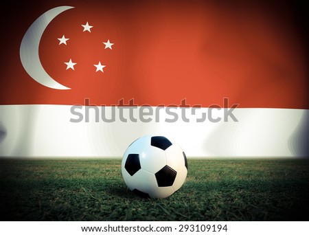 Singapore  symbol soccer ball vintage color