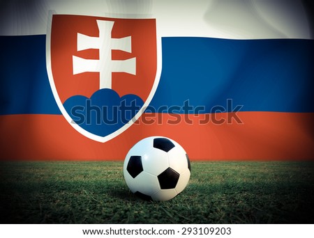Slovakia  symbol soccer ball vintage color